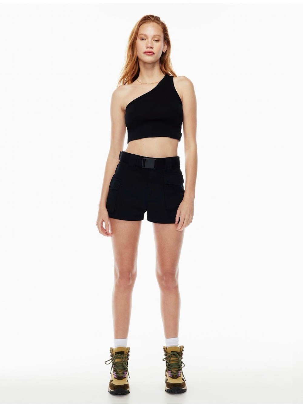 Aritzia TNA  High-Rise Cargo 3” Shorts with  Belt - Picture 2 of 16